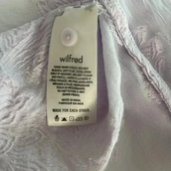 Aritzia Wilfred Alexis light lavender blouse size small - Picture 5 of 6